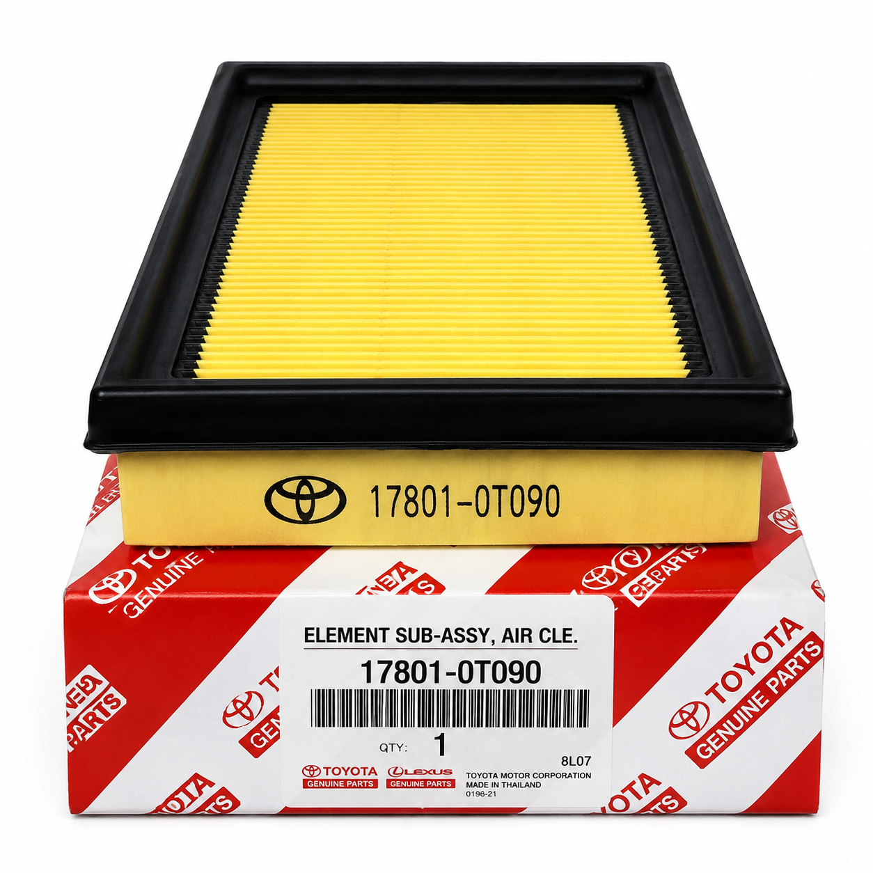 Air Filter Element Corolla Altis, Yaris | Parts No 17801-0T090